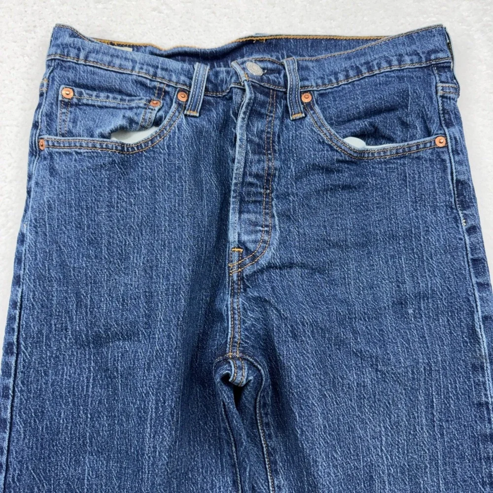 Levi's 501 Premium Button Fly Jeans Mens W30 L30 Dark Wash‎ Denim Pants 30x30
